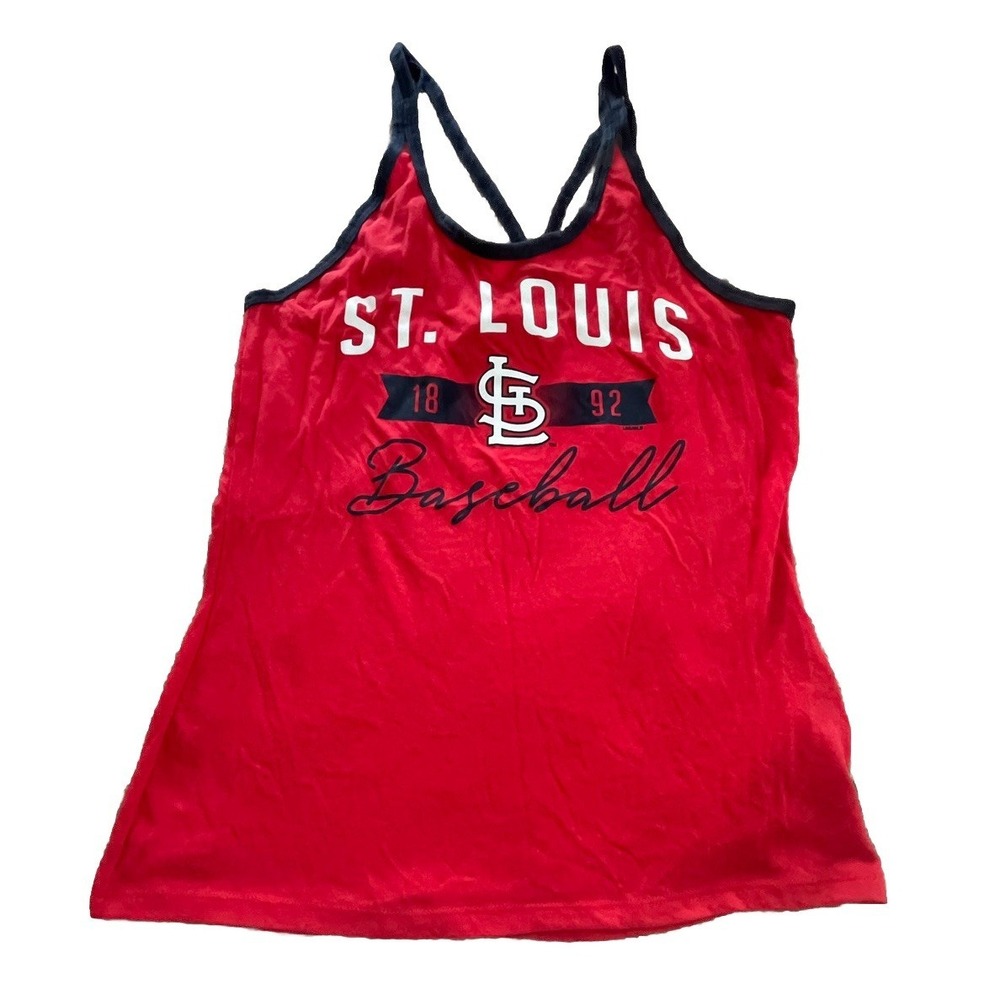St. Louis Cardinals Women's Spaghetti Strap Tank Top Red Size Small New